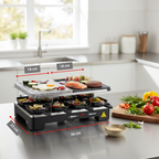 ALPINA RACLETTE STEENGRILL 1200-1400W - 8 PERSONEN MET NATUURSTEEN - Tuincentrum Lopik