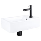 DIFFERNZ FORCE FONTEINSET KERAMIEK KRAAN RECHT MAT ZWART 40X22X11.5CM - Tuincentrum Lopik