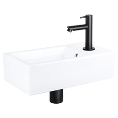 DIFFERNZ FORCE FONTEINSET KERAMIEK KRAAN RECHT MAT ZWART 40X22X11.5CM - Tuincentrum Lopik