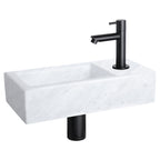 DIFFERNZ HELIOS FONTEINSET MARMER KRAAN RECHT MAT ZWART 37.5X18.5X9.5CM - Tuincentrum Lopik