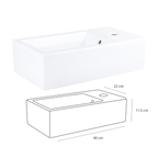 DIFFERNZ FORCE FONTEINSET KERAMIEK KRAAN RECHT MAT ZWART 40X22X11.5CM - Tuincentrum Lopik