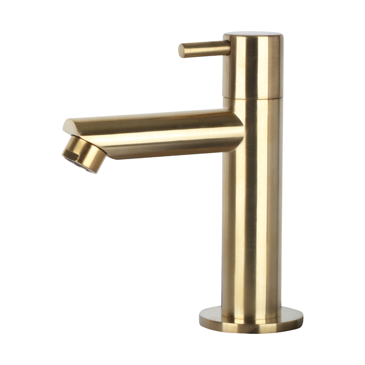 Differnz  Helios Fonteinset - Keramiek Wit - Koudwaterkraan Recht Mat Goud - Kraan Rechts - Always Open Afvoerplug - 37.5 X 18.5 X 9 Cm - Tuincentrum Lopik