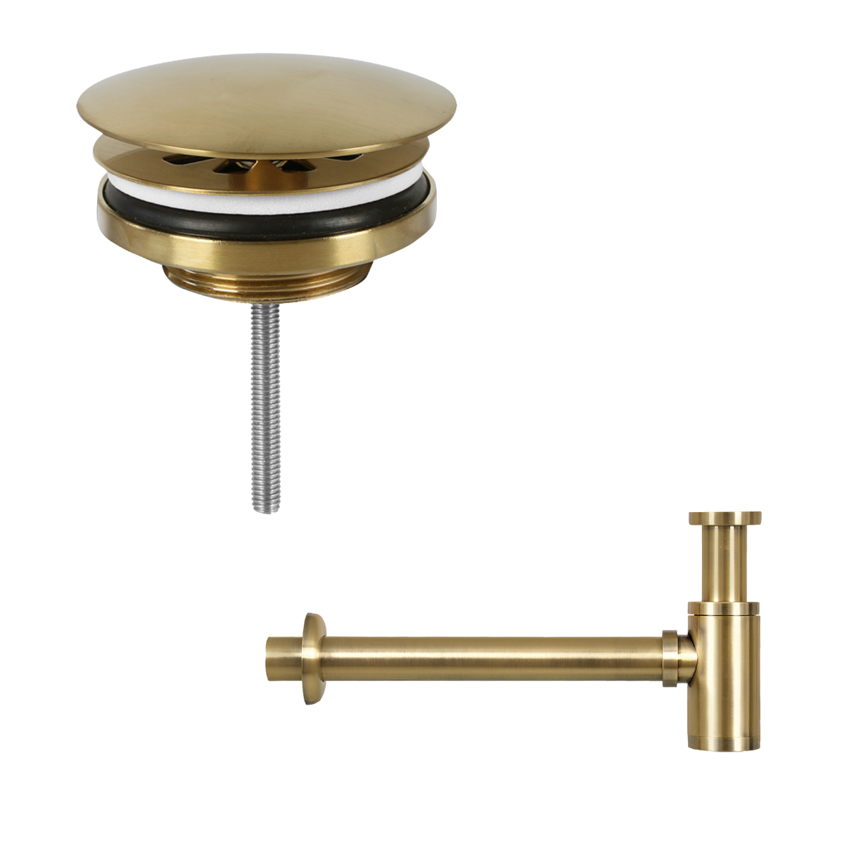 DIFFERNZ HELIOS FONTEINSET KERAMIEK WIT KRAAN RECHT MAT GOUD LINKS 37.5X18.5X9CM - Tuincentrum Lopik