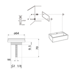 DIFFERNZ FLAT FONTEINSET KERAMIEK KRAAN RECHT MAT CHROOM 38X24X7CM - Tuincentrum Lopik