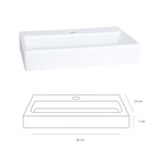 DIFFERNZ FLAT FONTEINSET KERAMIEK KRAAN RECHT MAT GOUD 38X24X7CM - Tuincentrum Lopik