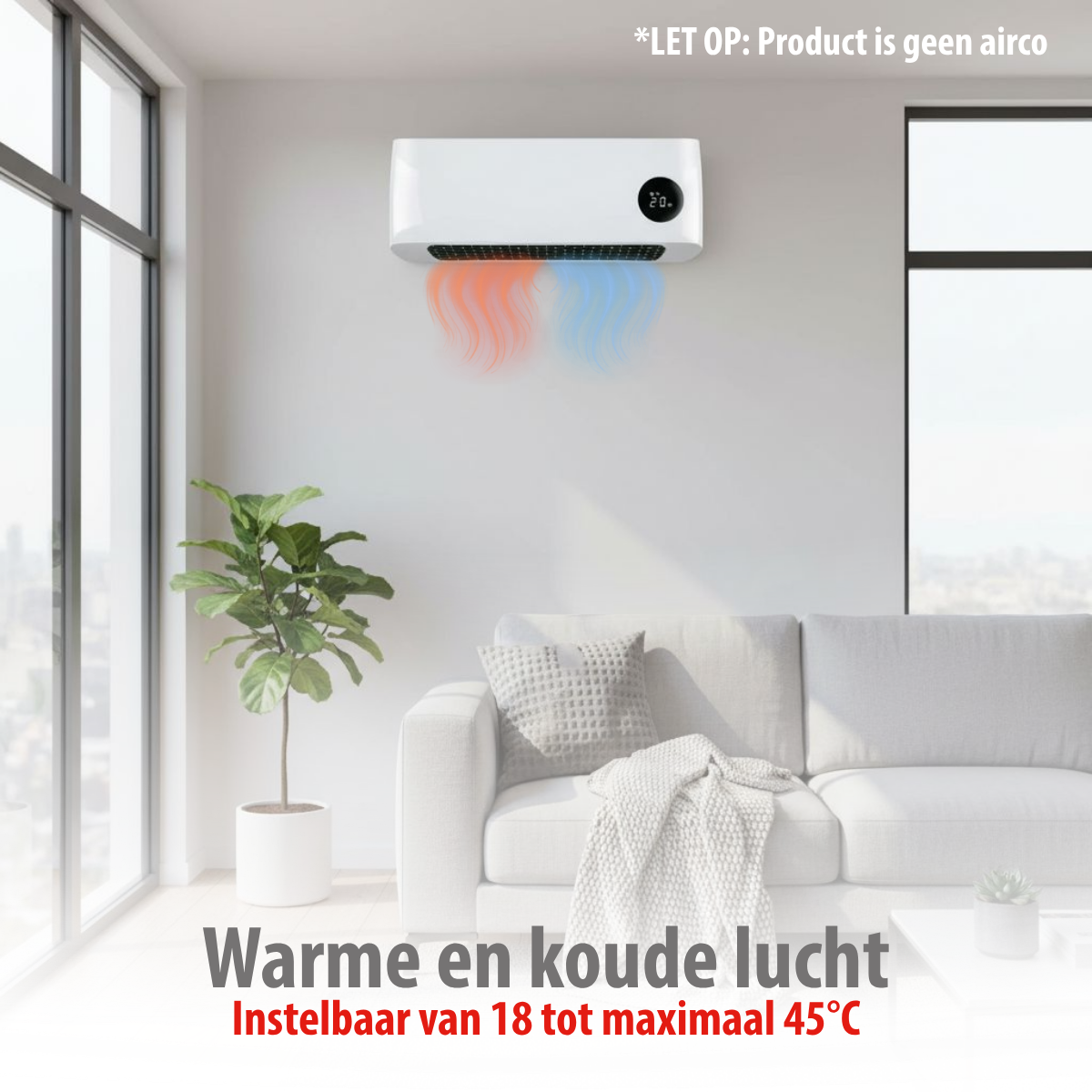 ALPINA PTC WANDKACHEL 1000-2000W MET AFSTANDSBEDIENING - Tuincentrum Lopik
