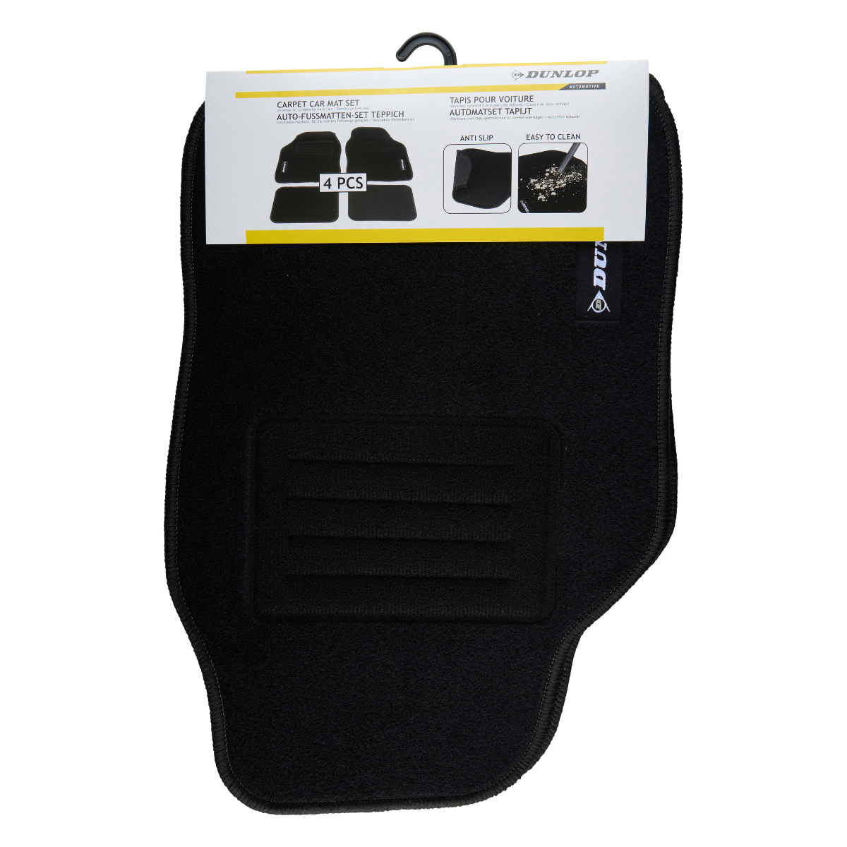 DUNLOP AUTOMATTEN SET TEXTIEL 4-DELIG ZWART - Tuincentrum Lopik