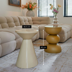 Jim Bijzettafel - H45 X Ø31 Cm - Ijzer - Beige