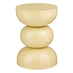 Luna Bijzettafel - H46 X Ø32 Cm - Ijzer - Beige