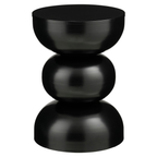 Luna Bijzettafel - H46 X Ø32 Cm - Ijzer - Zwart