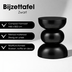 Luna Bijzettafel - H46 X Ø32 Cm - Ijzer - Zwart