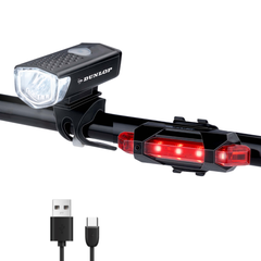 DUNLOP FIETSLAMPENSET LED VOOR- EN ACHTERLICHT - Tuincentrum Lopik