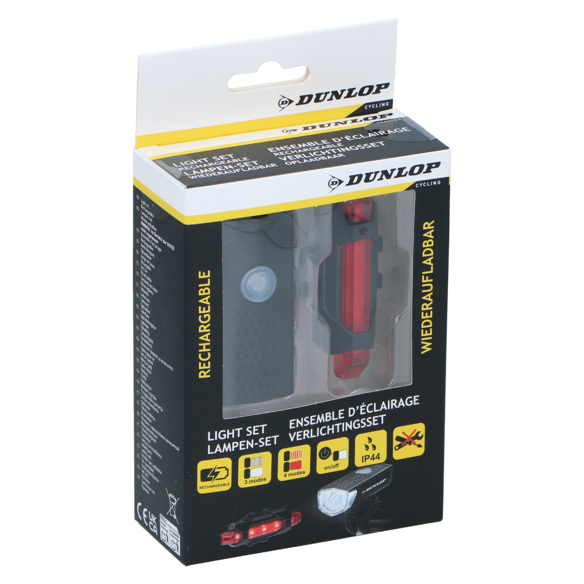 DUNLOP FIETSLAMPENSET LED VOOR- EN ACHTERLICHT - Tuincentrum Lopik