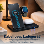 GRUNDIG 3-IN-1 DRAADLOOS OPLAADSTATION QI - SMARTPHONE/SMARTWATCH/OORTJES - Tuincentrum Lopik