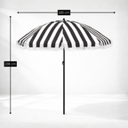 Parasol Osborn Zwart - H238 X Ø220 Cm