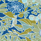 Parasol Flower Blue - H238Xd220Cm