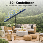 Parasol Flower Blue - H238Xd220Cm
