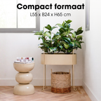 Moritz Bloempot Op Standaard Beige