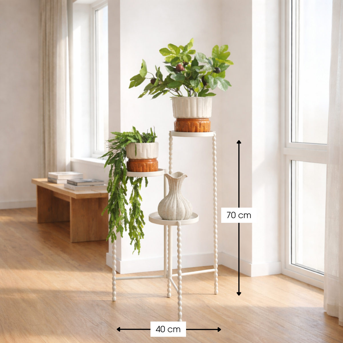 Salvo Plantenstandaard Off White