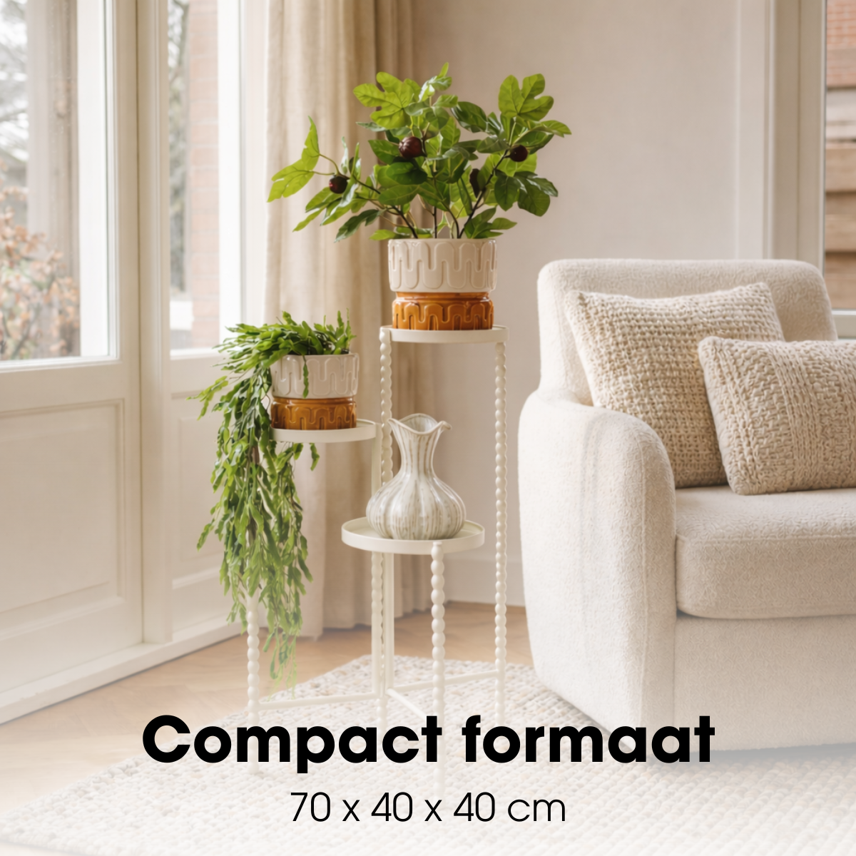 Salvo Plantenstandaard Off White