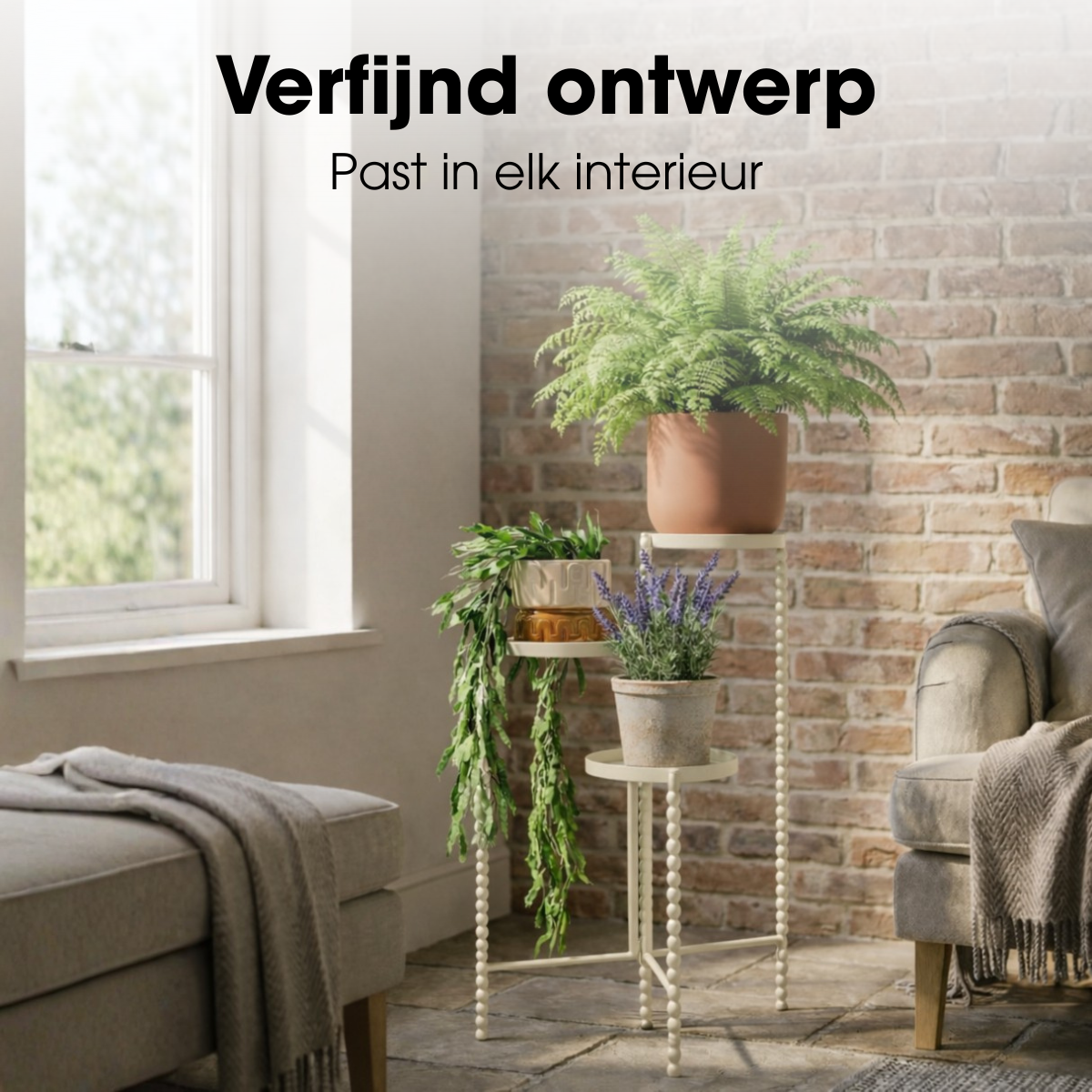 Salvo Plantenstandaard Off White
