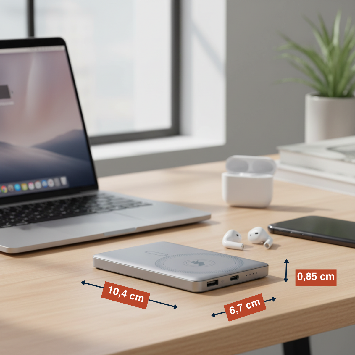 Powerbank Ultra-Thin Wireless 5000Mah