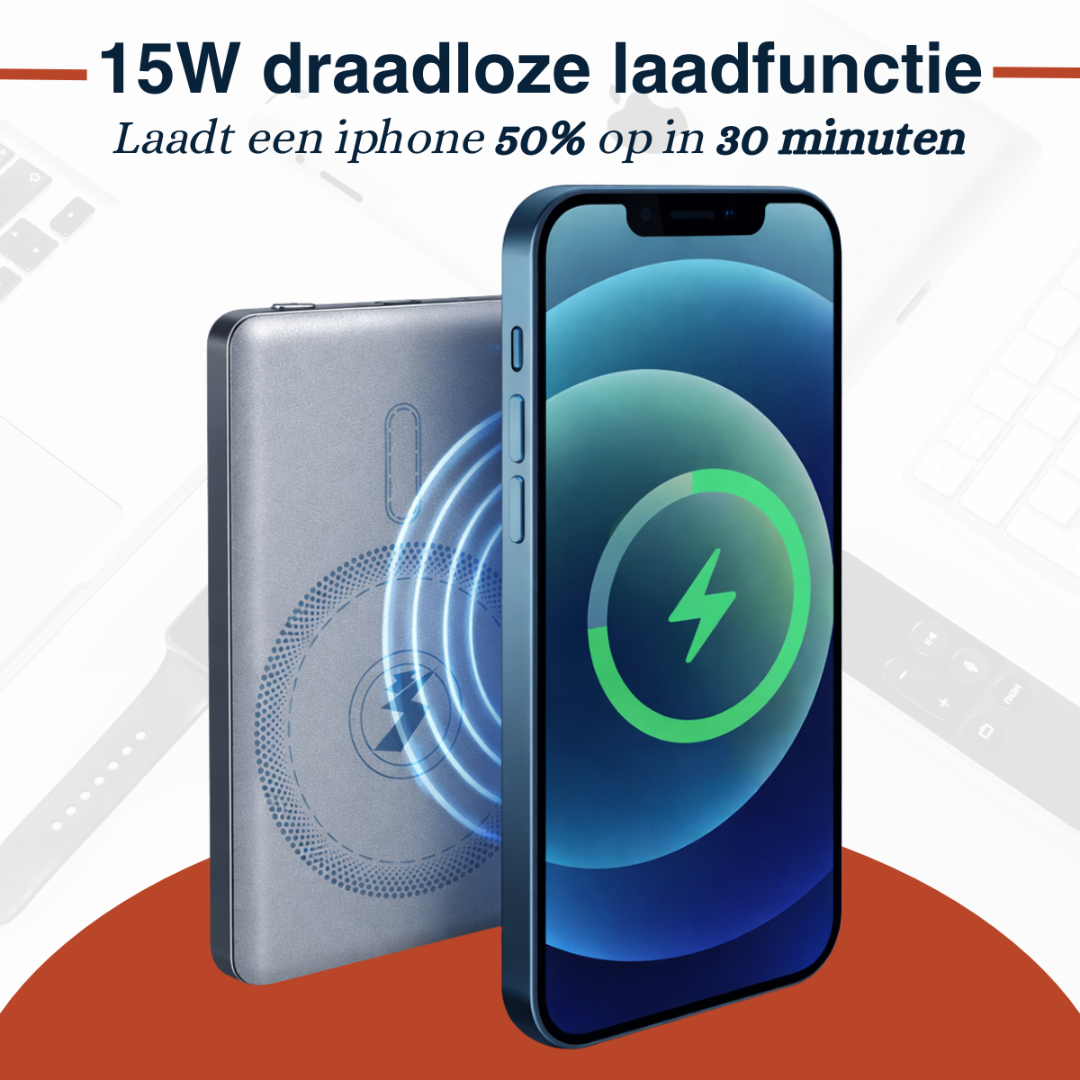 Powerbank Ultra-Thin Wireless 5000Mah