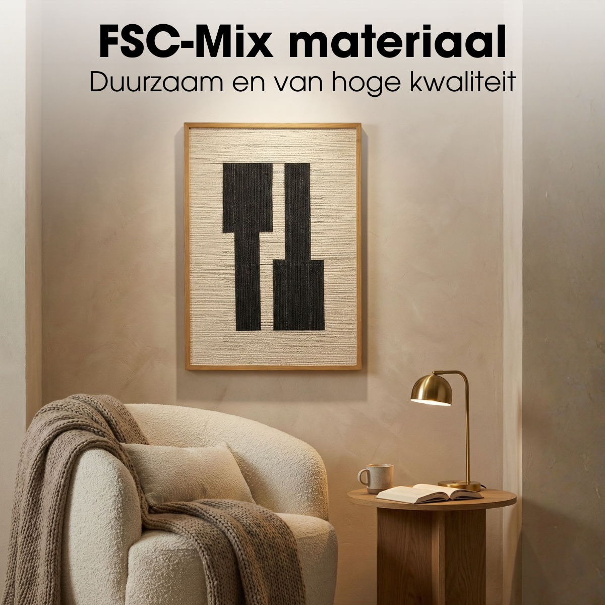 Wanddecoratie Zwart Fsc 100%