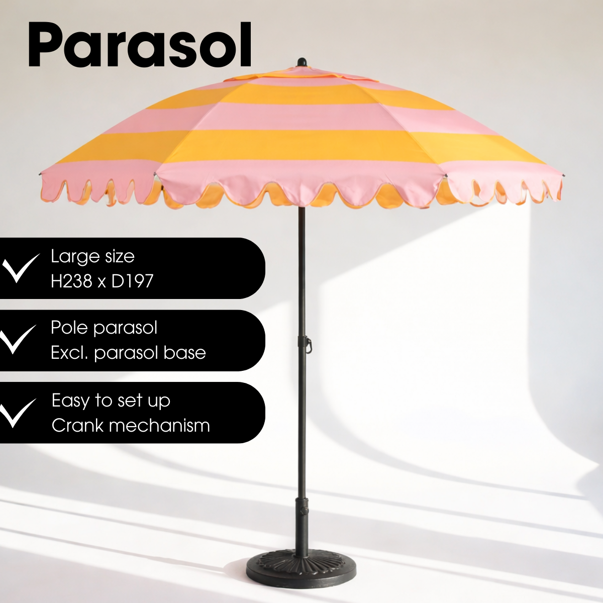 Parasol Strepen Geel