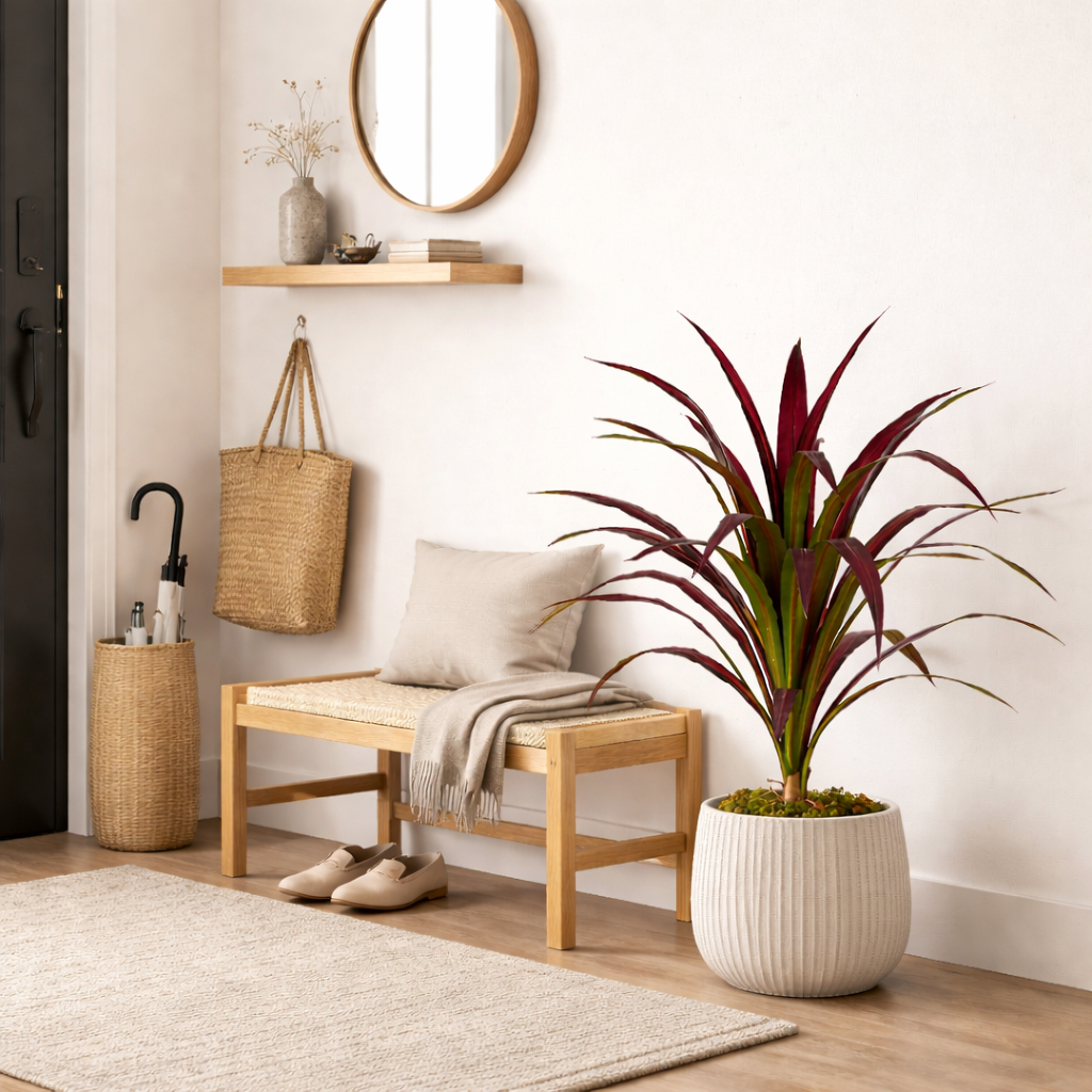 Bananenboom In Pot Rood