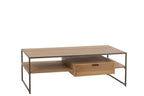 J-LINE TV-MEUBEL 1 LADE HOUT/METAAL NATUREL - Tuincentrum Lopik