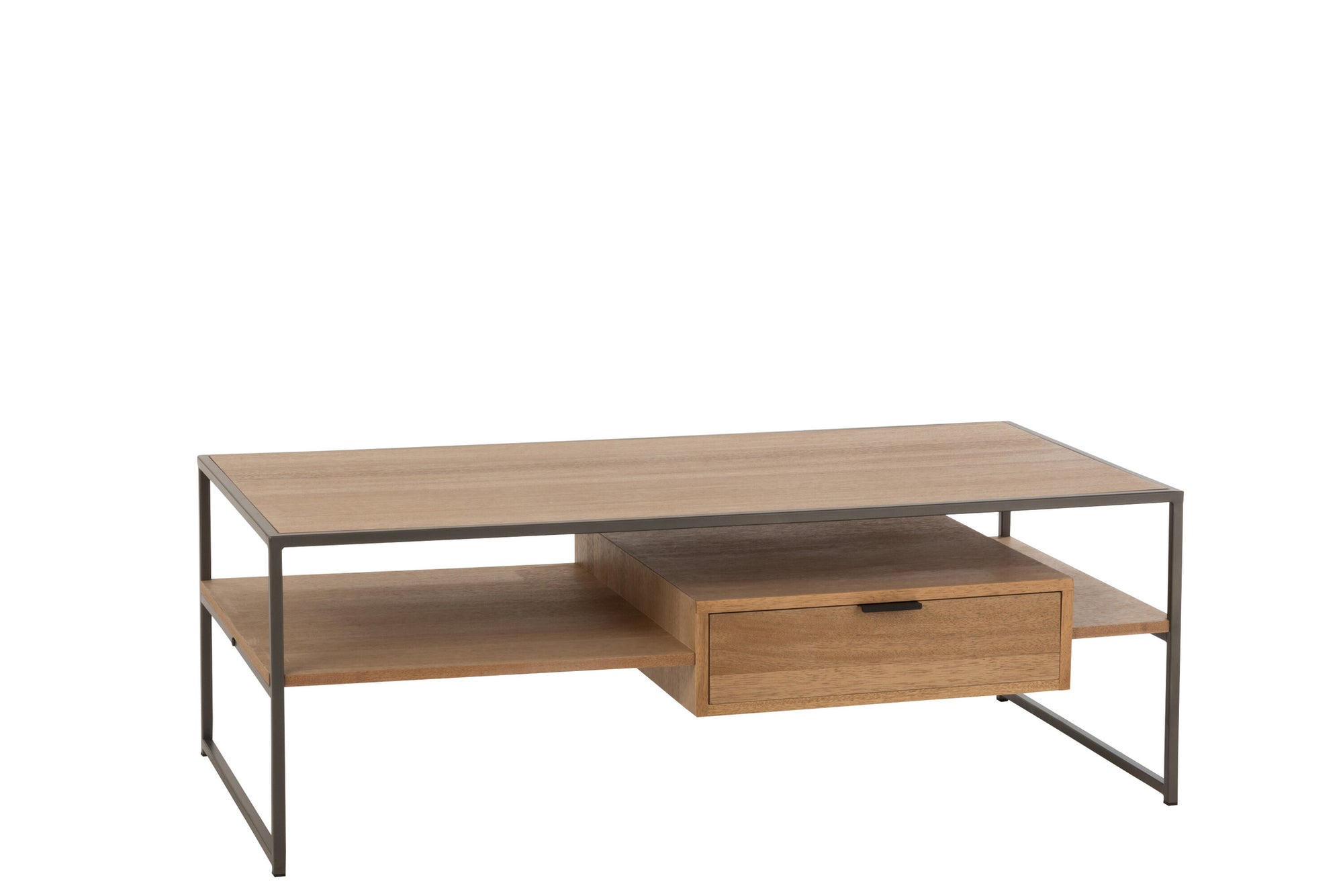 J-LINE TV-MEUBEL 1 LADE HOUT/METAAL NATUREL - Tuincentrum Lopik