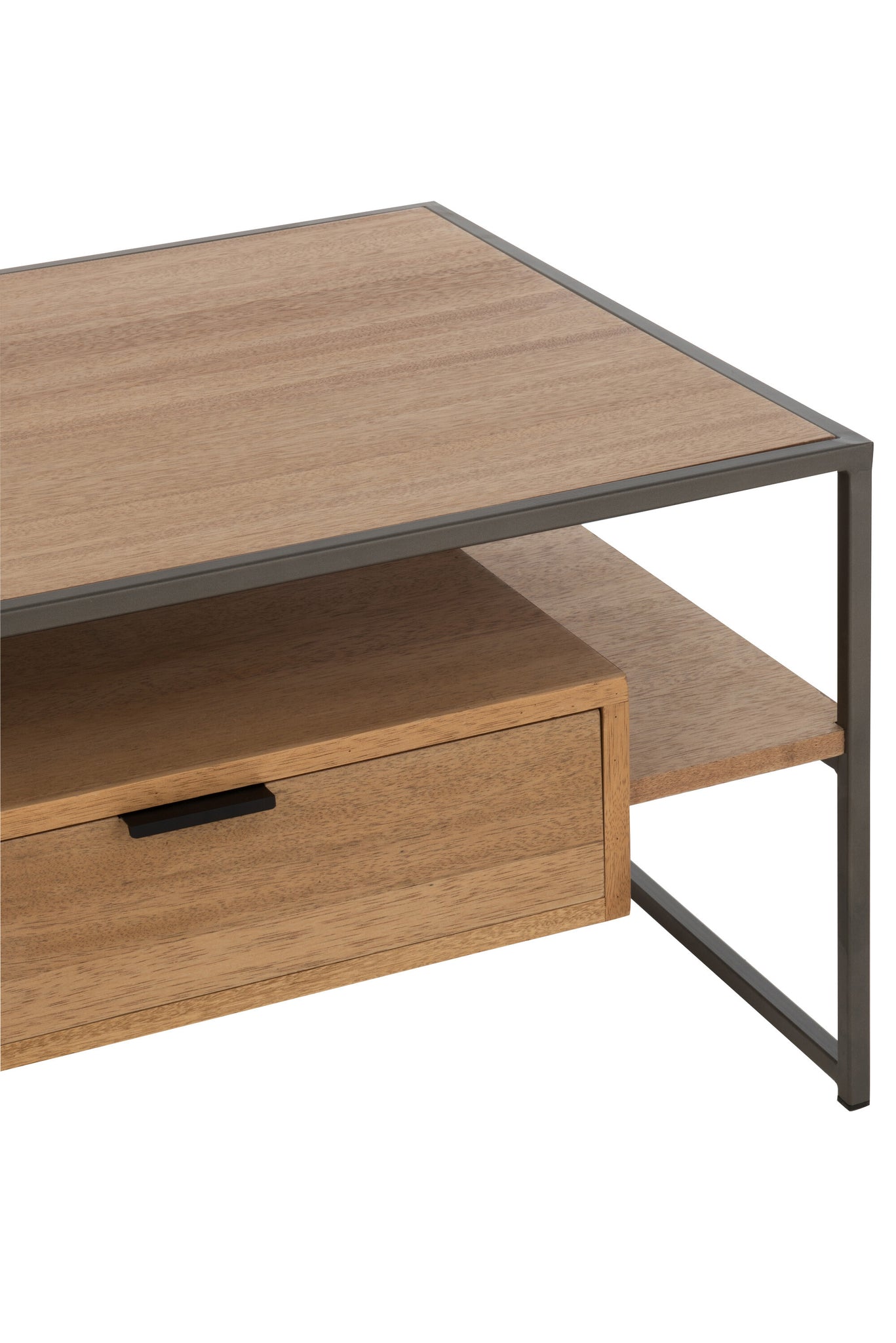 J-LINE TV-MEUBEL 1 LADE HOUT/METAAL NATUREL - Tuincentrum Lopik