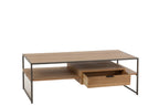 J-LINE TV-MEUBEL 1 LADE HOUT/METAAL NATUREL - Tuincentrum Lopik