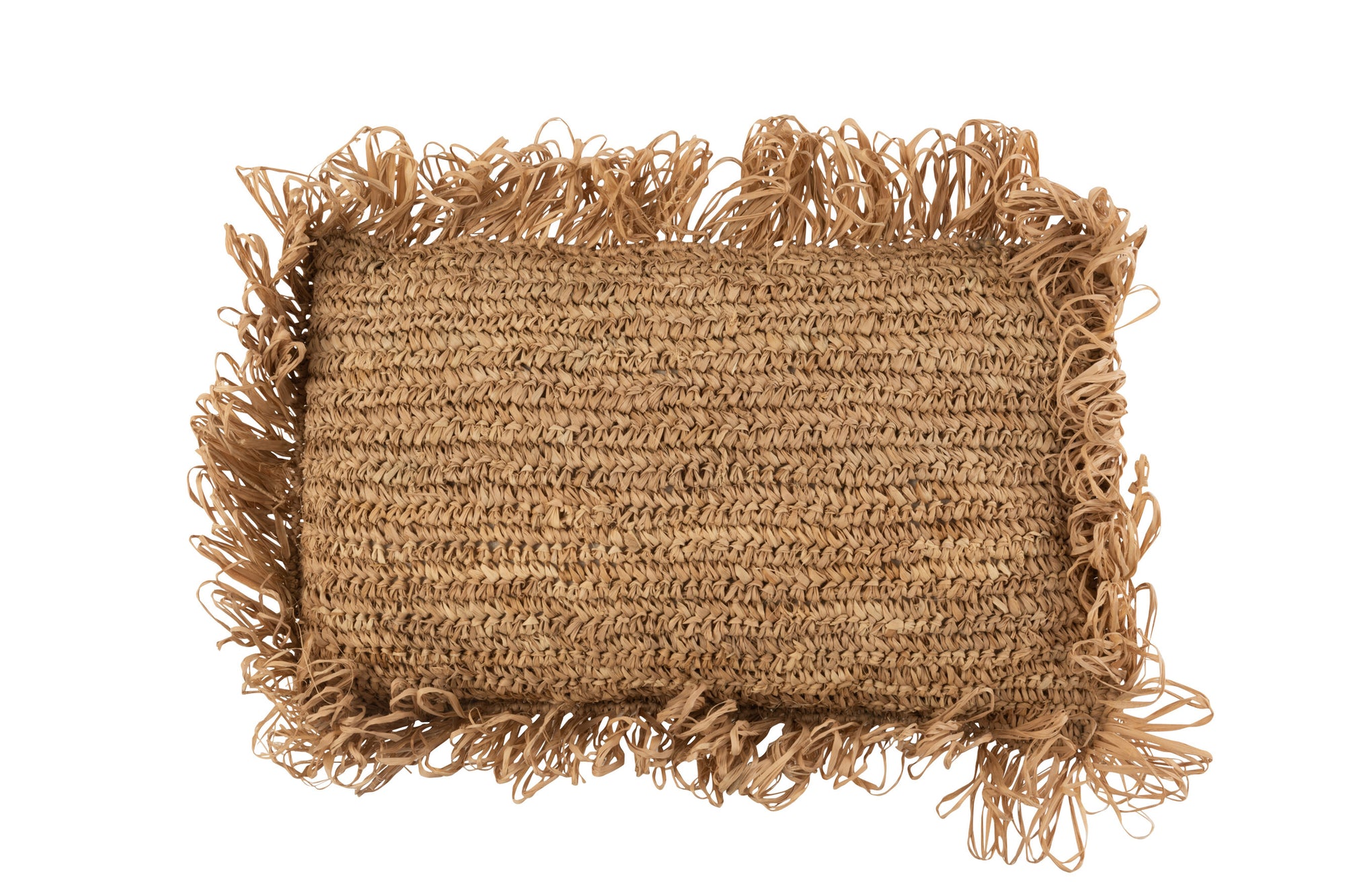 Kussen Rechthoek Raffia Natuurlijk - Tuincentrum Lopik
