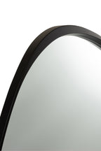 J-LINE SPIEGEL GILES MDF/GLAS ZWART LARGE - Tuincentrum Lopik