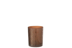 J-LINE WINDLICHT ARC GLAS ORANJE MEDIUM - Tuincentrum Lopik