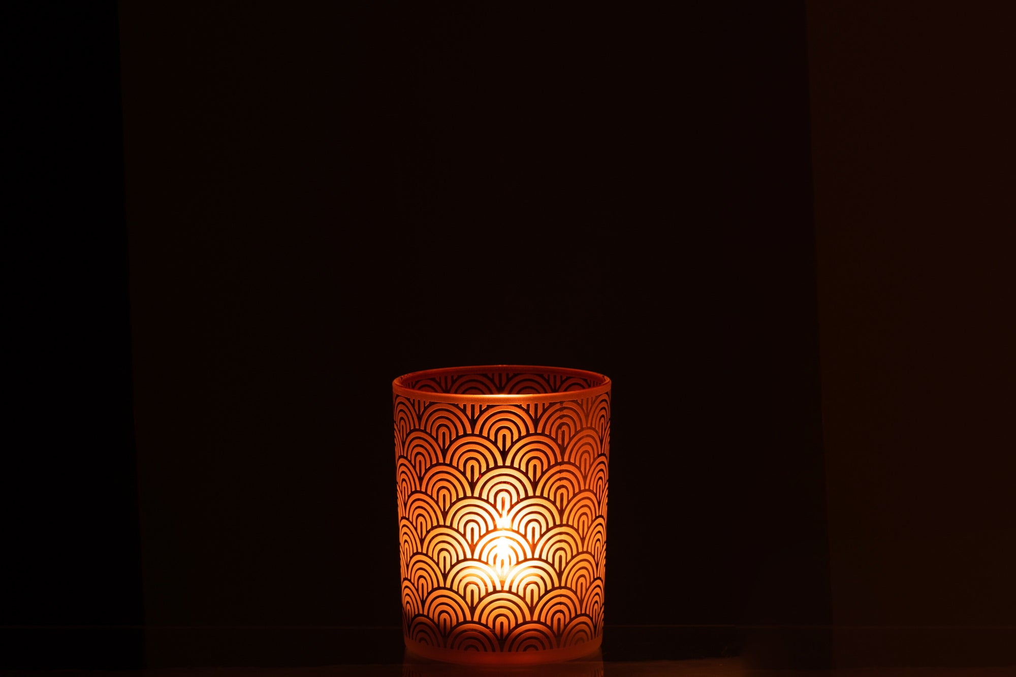J-LINE WINDLICHT ARC GLAS ORANJE MEDIUM - Tuincentrum Lopik