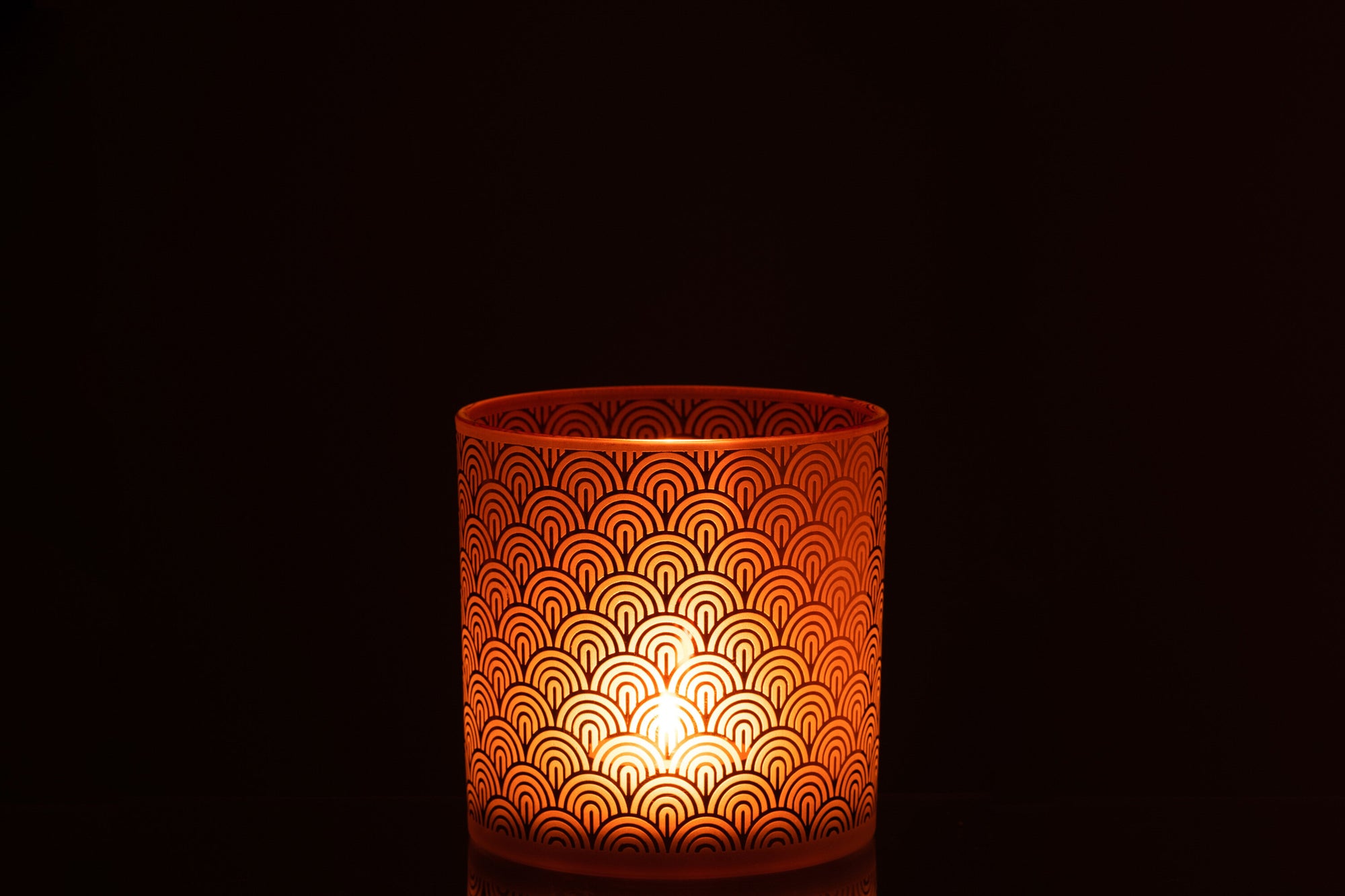 J-LINE WINDLICHT ARC GLAS ORANJE LARGE - Tuincentrum Lopik