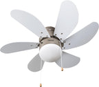 DC30T PLAFONDVENTILATOR MET VERLICHTING 75 CM WIT / HOUT 50 WATT