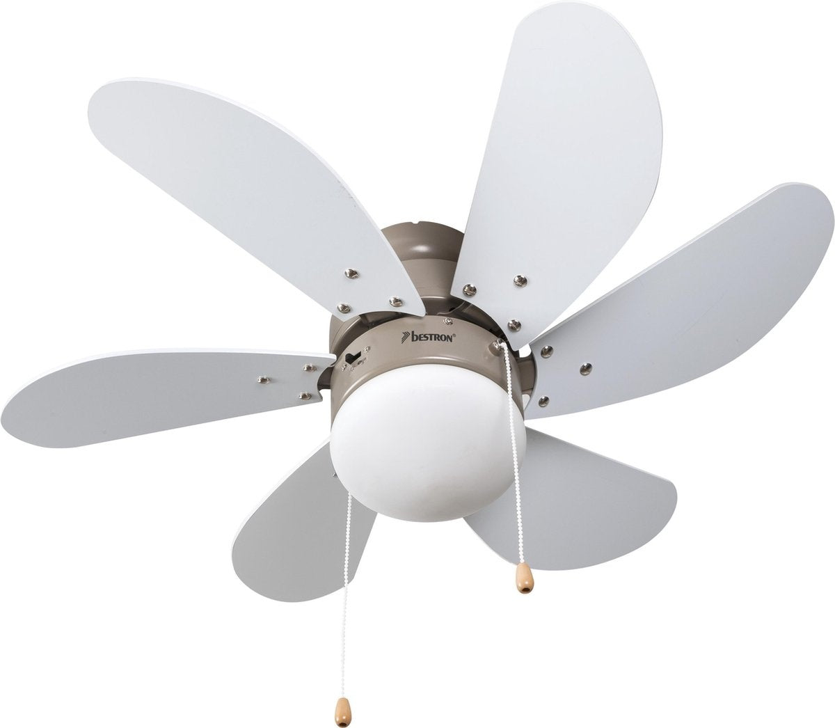 DC30T PLAFONDVENTILATOR MET VERLICHTING 75 CM WIT / HOUT 50 WATT