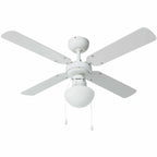 DHB48W PLAFONDVENTILATOR 102 CM WIT / AHORN 50 WATT MET VERLICHTING (E27 FITTING)