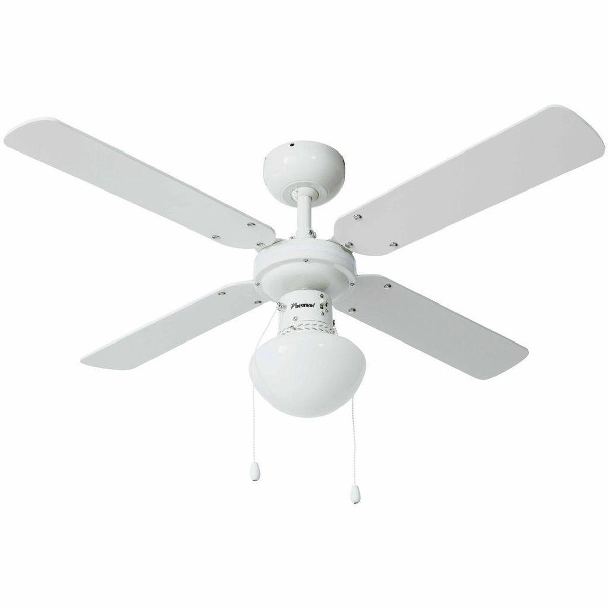 DHB48W PLAFONDVENTILATOR 102 CM WIT / AHORN 50 WATT MET VERLICHTING (E27 FITTING)