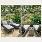 PACO FLAMENCO SUNBED LIGBED WICKER GRIJS