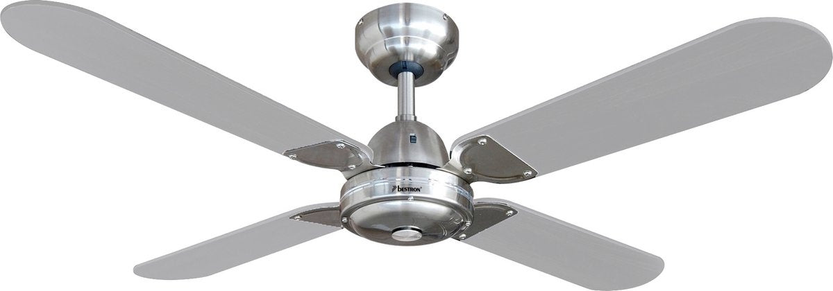  DCF42BR PLAFONDVENTILATOR MET AFSTANDSBEDIENING 102 CM RVS / ZILVER / ZWART 50 WATT