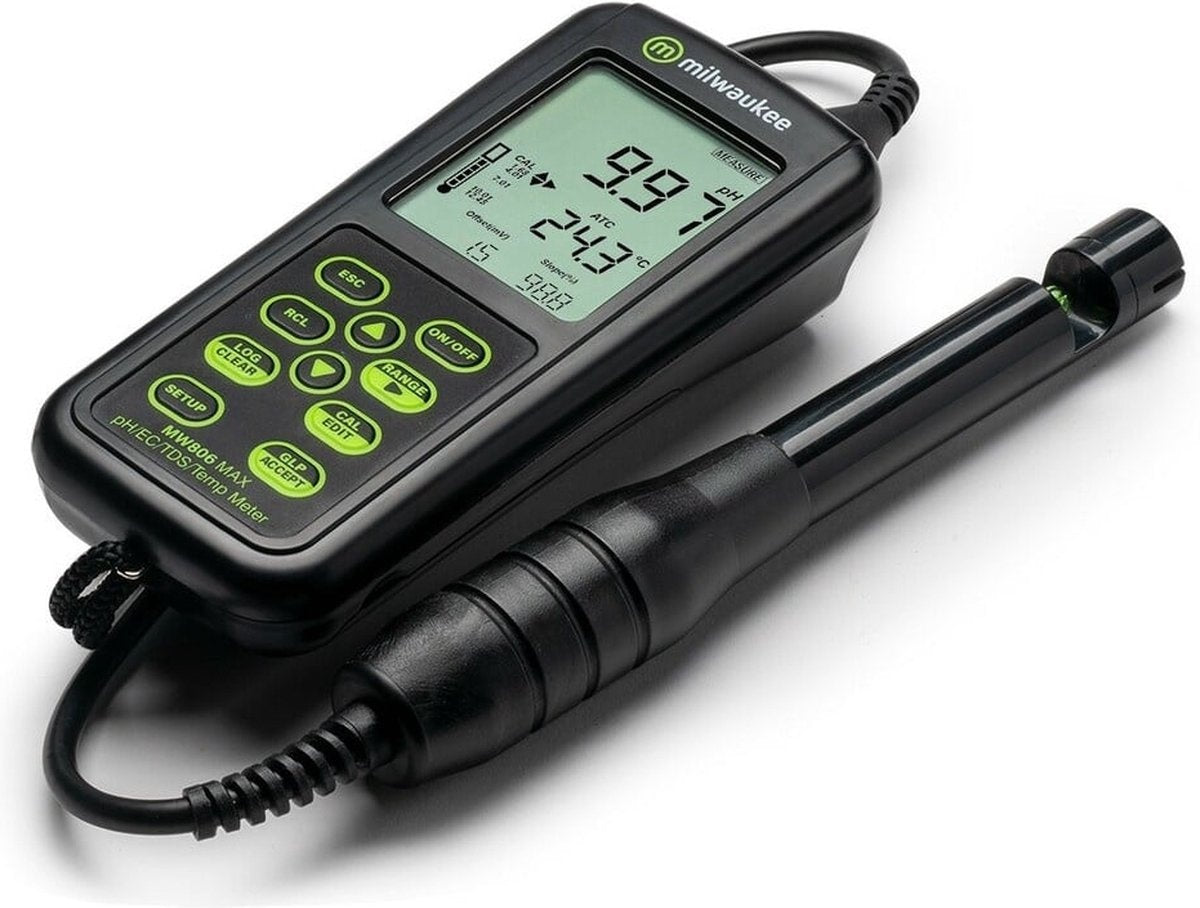 MW806 MAX 4-IN-1 COMBI METER / DATALOGGER MET USB (pH/EC/TDS/TEMP)