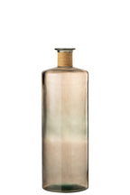 J-LINE VASE SAFARI GLAS HELLBRAUN GROSS