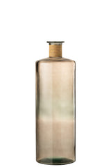 J-LINE VASE SAFARI GLAS HELLBRAUN GROSS