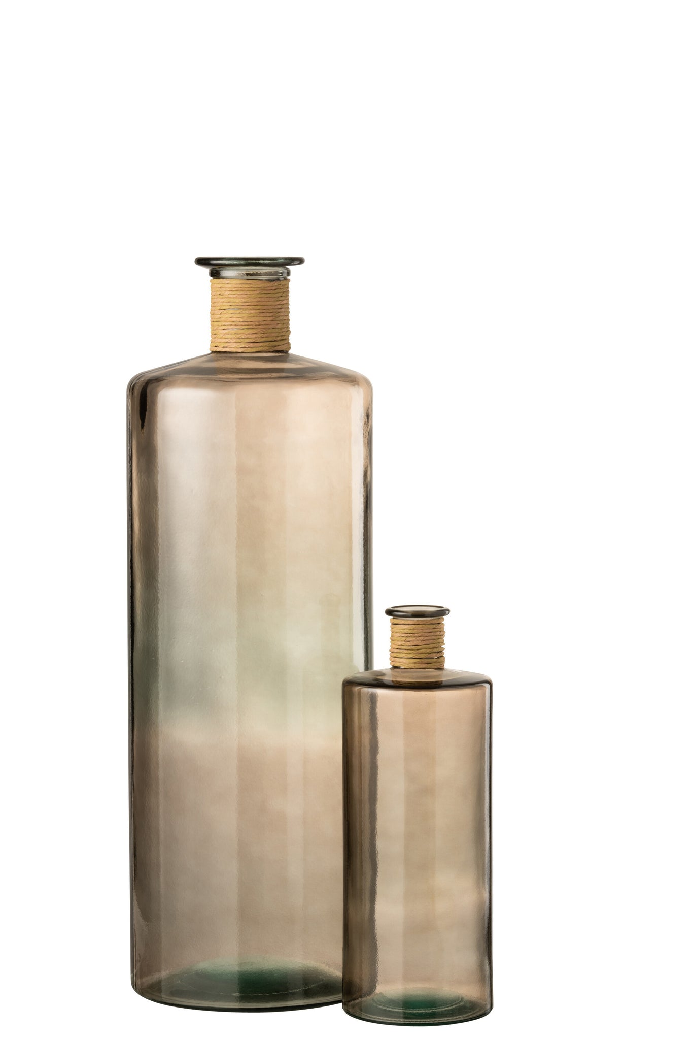 J-LINE VASE SAFARI GLAS HELLBRAUN GROSS