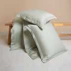 COCO & CICI TENCEL SATEEN DEKBEDOVERTREK GRIJSGROEN 240 X 220 CM + 2 KUSSENSLOPEN 60 X 70 CM